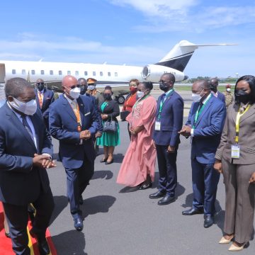 MOZAMBIQUECAN PRESIDENT AND FIRST LADY IN UGANDA FOR A THREE DAY STATE VISIT