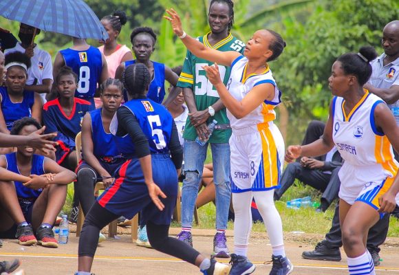 St Marys Player during wakiso district qualifiers Basketball